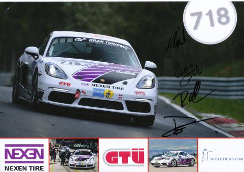 Zensen,Peitzmeier,Bretschneider,Fürsch  Auto Motorsport Autogrammkarte original signiert 