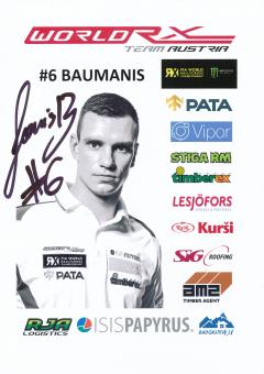 Janis Baumanis  Lettland  Ralley  Auto Motorsport Autogrammkarte original signiert 