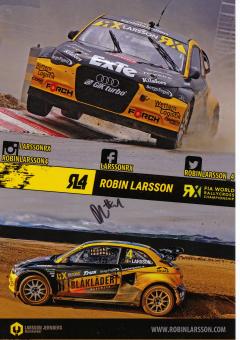 Robin Larsson  Schweden  Ralley  Auto Motorsport Autogrammkarte original signiert 
