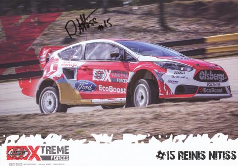 Reinis Nitiss  Lettland  Ralley  Auto Motorsport Autogrammkarte original signiert 