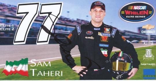 Sam Taheri  NASCAR  USA  Auto Motorsport Autogrammkarte original signiert 