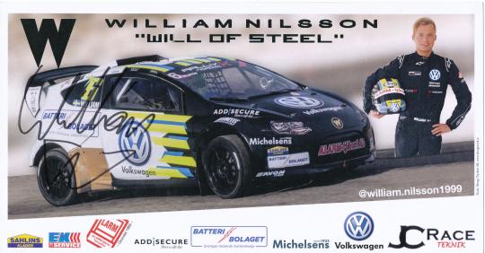 William Nilsson  VW  Ralley  Auto Motorsport Autogrammkarte original signiert 