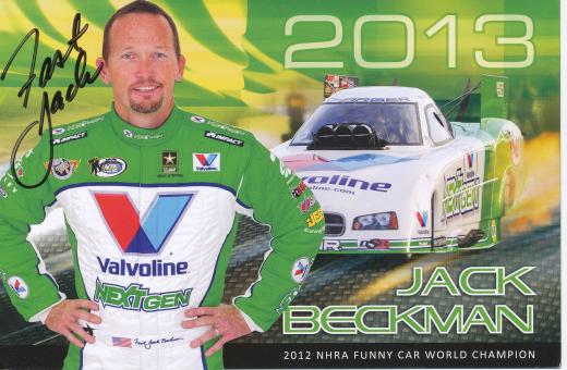Jack Beckman  NASCAR  USA  Auto Motorsport Autogrammkarte original signiert 