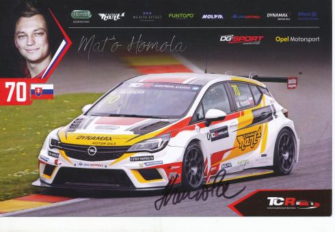 Mat`o Homola  Opel  Auto Motorsport Autogrammkarte original signiert 