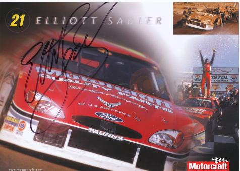 Elliott Sdaler  Ford  Auto Motorsport Autogrammkarte original signiert 
