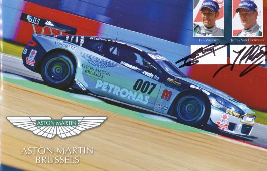 Tim Verbergt & Jeffrey Van Hooydonk  Aston Martin   Auto Motorsport  Autogrammkarte  original signiert 