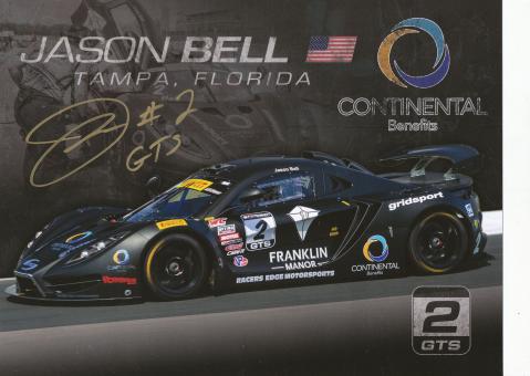 Jason Bell  Auto Motorsport 21 x 28 cm  Autogrammkarte  original signiert 