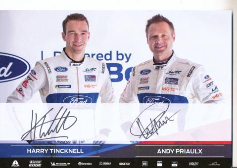 Harry Tincknell & Andy Priaulx   Auto Motorsport 20 x 29 cm  Autogrammkarte  original signiert 