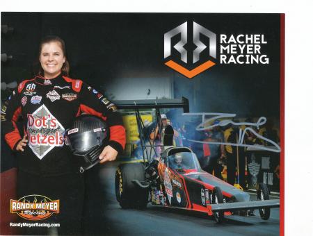 Rachel Meyer  Dragster Auto Motorsport Autogrammkarte original signiert 