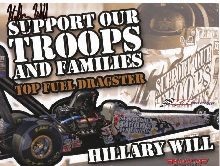 Hillary Will  Dragster Auto Motorsport Autogrammkarte original signiert 