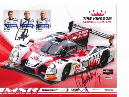 Olivier Pla & John Pew   Auto Motorsport 21 x 25 cm  Autogrammkarte  original signiert 