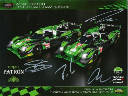 Scott Sharp & Ryan Dalziel & Ed Brown & Johannes Van Overbeek  Auto Motorsport 21 x 29 cm  Autogrammkarte  original signiert 