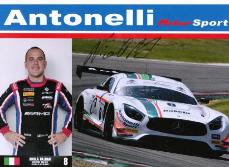 Nicola Baldan  Auto Motorsport 29 x 21 cm  Autogrammkarte  original signiert 