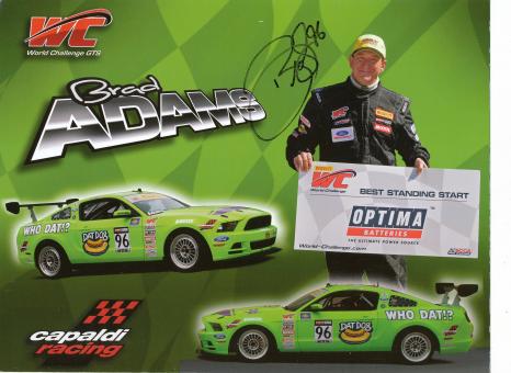 Brad Adams  Auto Motorsport 21 x 28 cm Autogrammkarte original signiert 
