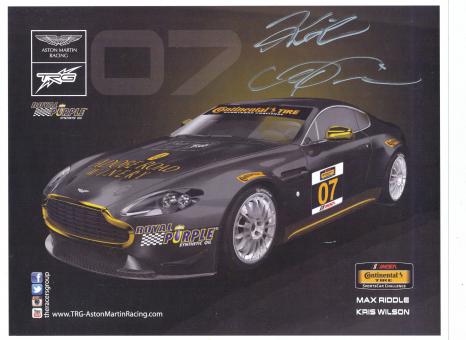 Max Riddle & Kris Wilson  Auto Motorsport 21 x 28 cm Autogrammkarte original signiert 