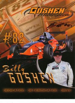 Billy Goshen  Auto Motorsport 21 x 28 cm Autogrammkarte original signiert 