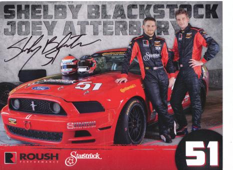 Shelby Blackstock  Auto Motorsport 21 x 28 cm Autogrammkarte original signiert 