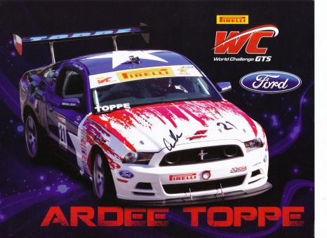 Ardee Toppe  Auto Motorsport 21 x 28 cm Autogrammkarte original signiert 