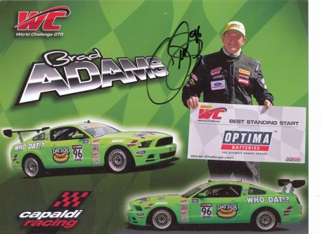Brad Adams  Auto Motorsport 21 x 28 cm Autogrammkarte original signiert 
