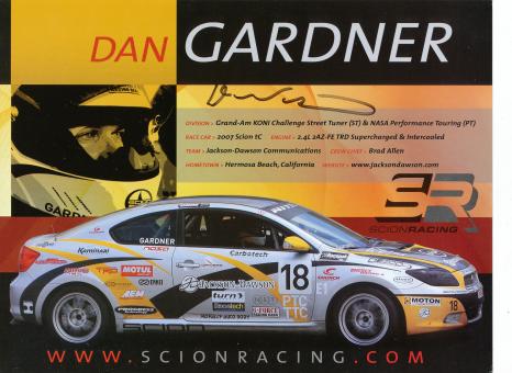 Dan Gardner  Auto Motorsport 21 x 28 cm Autogrammkarte original signiert 