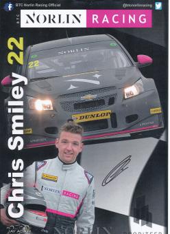 Chris Smiley  Auto Motorsport 21 x 28 cm Autogrammkarte original signiert 