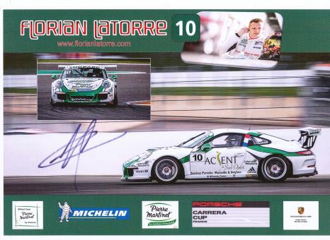 Florian Latorre  Auto Motorsport 21 x 28 cm Autogrammkarte original signiert 