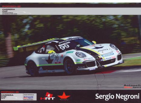 Sergio Negroni  Auto Motorsport 21 x 28 cm Autogrammkarte original signiert 