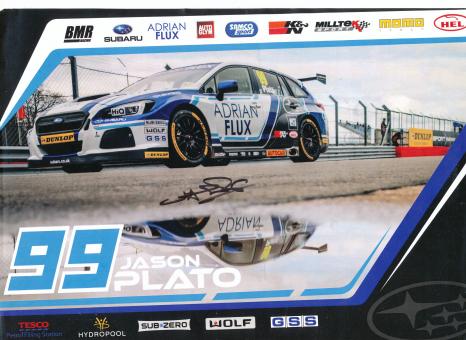 Jason Plato  Auto Motorsport 21 x 28 cm Autogrammkarte original signiert 
