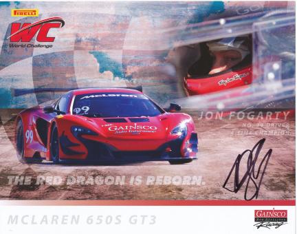 Jon Fogarty  Auto Motorsport 20 x 25 cm Autogrammkarte original signiert 