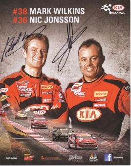 Mark Wilkins & Nic Jonsson  Auto Motorsport 20 x 25 cm Autogrammkarte original signiert 