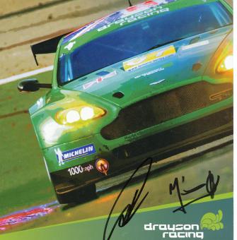 Drayson Racing  Auto Motorsport 20 x 21 cm Autogrammkarte original signiert 
