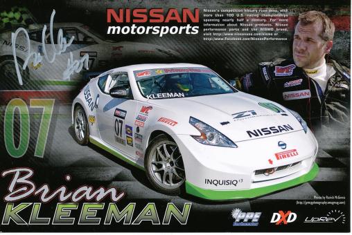 Brian Kleeman  Auto Motorsport 14 x 21 cm Autogrammkarte original signiert 