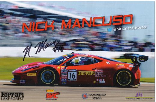Nick Mancuso  Auto Motorsport 15 x 23 cm Autogrammkarte original signiert 
