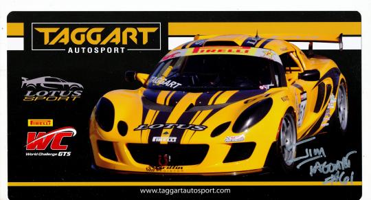 Jim Taggart  Auto Motorsport 15 x 28 cm Autogrammkarte original signiert 