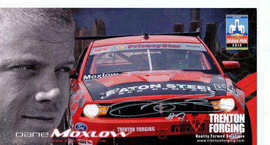 Dane Moxlow  Auto Motorsport 15 x 28 cm Autogrammkarte original signiert 