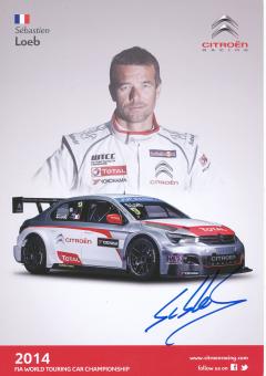 Sebastien Loeb   Citroen  Ralley Auto Motorsport 21 x 30 cm Autogrammkarte original signiert 