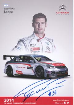 Jose Maria Lopez  Citroen  Auto Motorsport 21 x 30 cm Autogrammkarte original signiert 