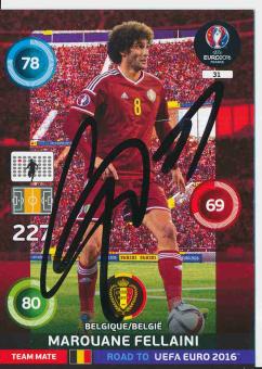 Marouane Fellaini  Belgien  Road to EM 2016 Panini Adrenalyn Card signiert 