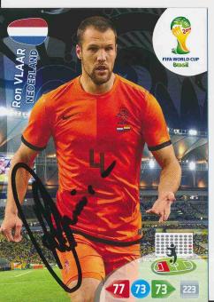 Ron Vlaar  Holland  WM 2014 Panini Adrenalyn Card signiert 