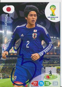 Atsuto Uchida  Japan  WM 2014 Panini Adrenalyn Card signiert 