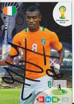 Salomon Kalou  Elfenbeinküste  WM 2014 Panini Adrenalyn Card signiert 