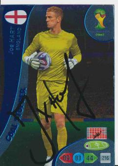 Joe Hart  England  WM 2014 Panini Adrenalyn Card signiert 