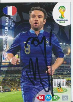 Mathieu Valbuena  Frankreich  WM 2014 Panini Adrenalyn Card signiert 