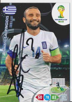 Dimitris Salpingidis  griechenland  WM 2014 Panini Adrenalyn Card signiert 