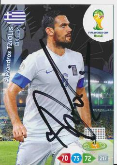 Alexandros Tziolis  griechenland  WM 2014 Panini Adrenalyn Card signiert 