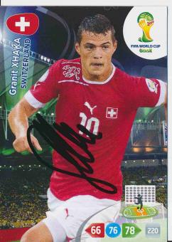 Granit Xhaka  Schweiz  WM 2014 Panini Adrenalyn Card signiert 