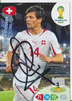 Valentin Stocker  Schweiz  WM 2014 Panini Adrenalyn Card signiert 
