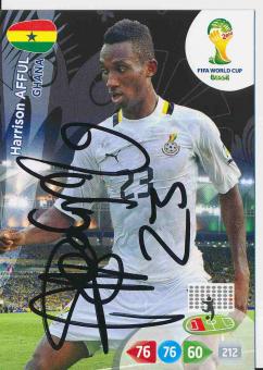 Harrison Afful  Ghana  WM 2014 Panini Adrenalyn Card signiert 