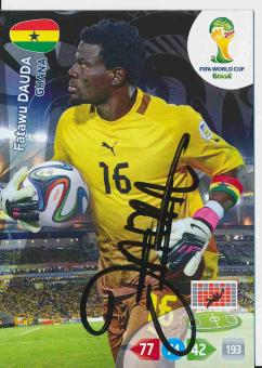 Fatawu Dauda  Ghana  WM 2014 Panini Adrenalyn Card signiert 