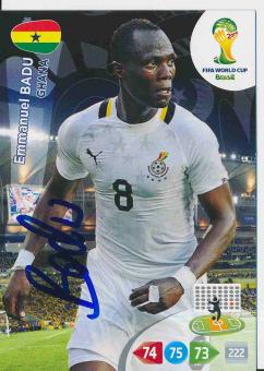 Emmanuel Badu  Ghana  WM 2014 Panini Adrenalyn Card signiert 